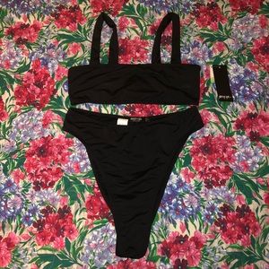 Nasty Gal Black Bikini Set